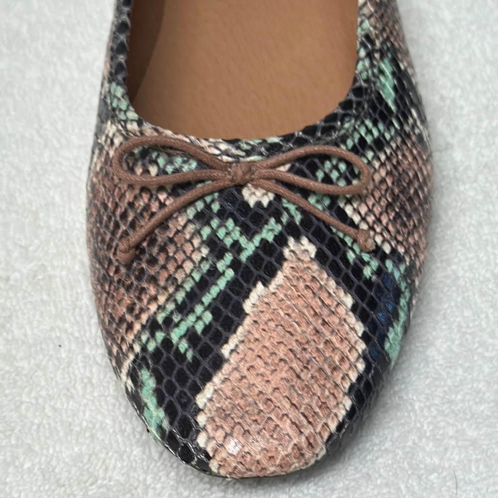 Madewell The Adele Snakeskin Ballet Flat Size 9.5 - Picture 6 of 11